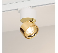 Трековый трехфазный светильник Arlight SP-PLURIO-TRACK-4TR-R77-9W Day4000 (WH-BRS, 36 deg, 230V) (IP20 Металл) 038100