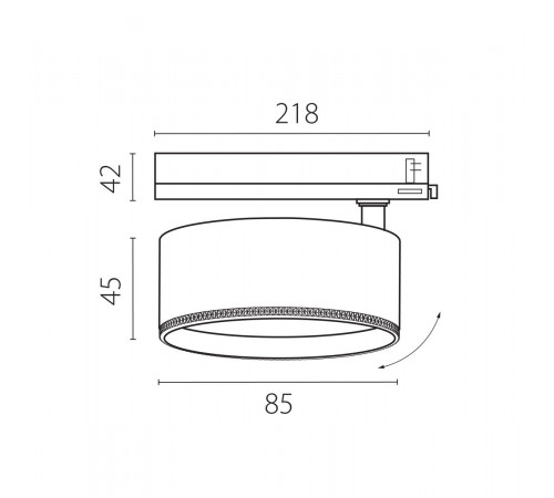 Трековый трехфазный светильник Quattro LED с управлением TRIAC Lightstar Alta Pro A5547TRIAC