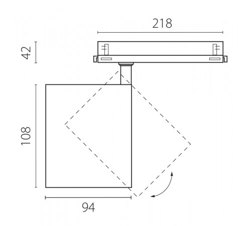 Трековый трехфазный светильник Quattro LED с управлением DALI Lightstar Alta Base A5447DALI