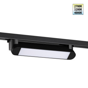 Трековый однофазный двухжильный светильник с переключателем цветовой температуры Novotech Port Iter 359791