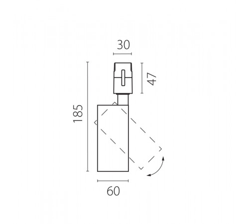 Трековый однофазный светильник Lightstar Due Hermes 210247