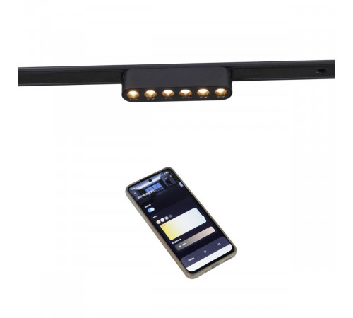 Трековый магнитный светильник (CCT+SMART) Reluce 13002-9.3-001UR magnetic LED6W BK CCT+SMART