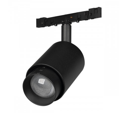 Трековый магнитный светильник Arlight MAG-MICROCOSM-SPOT-ZOOM-R47-9W Day4000 (BK, 15-55 deg, 24V) (IP20 Металл) 050988