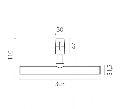 Трековый однофазный светильник Lightstar Due Hermes 270447