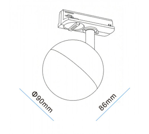 Трековый однофазный светильник IMEX IL.0010.0022-BK