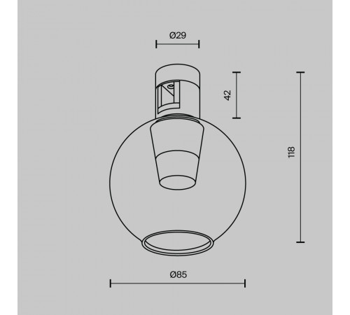 Трековый магнитный светильник Maytoni Bubble TR148-1-3W4K-B Трековый магнитный светильник Maytoni Bubble TR148-1-3W4K-B