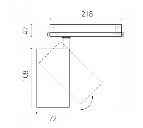 Трековый трехфазный светильник Quattro LED с управлением DALI Lightstar Alta Base A5237DALI