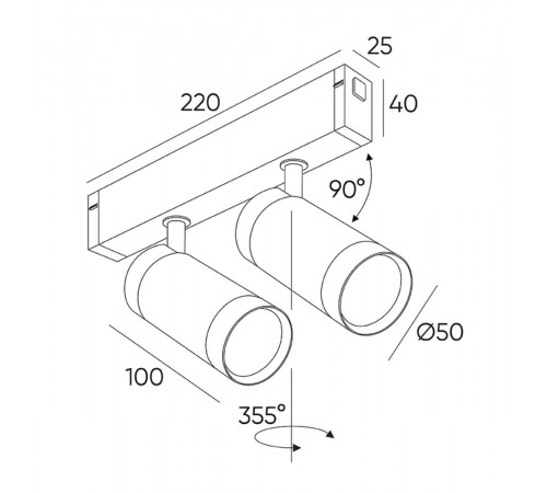 Трековый светильник CCT IMEX Smart Line IL.0050.5009-12-CCT-BK