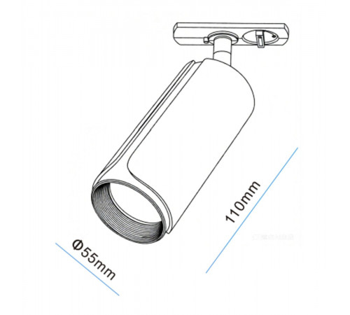 Трековый однофазный светильник IMEX IL.0010.0025-BWH