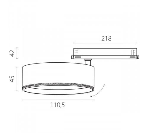 Трековый трехфазный светильник Quattro LED с управлением DALI Lightstar Alta Pro A5637DALI