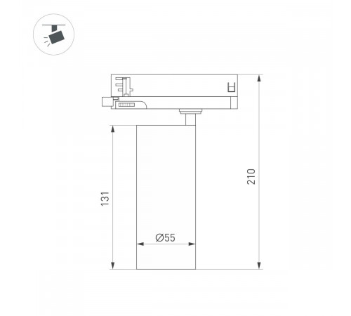 Трековый трехфазный светильник Arlight LGD-SILMA-4TR-R55-4W Day4000 (WH, 4 deg, 230V) (IP20 Металл) 060463