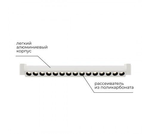 Трековый однофазный светильник Apeyron 25-15