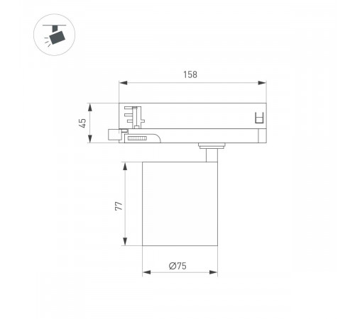 Трековый трехфазный светильник Arlight LGD-DYKE-4TR-R75-16W Warm3000 (WH, 38 deg, 230V) 052280 Трековый трехфазный светильник Arlight LGD-DYKE-4TR-R75-16W Warm3000 (WH, 38 deg, 230V) 052280
