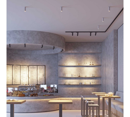 Трековый трехфазный светильник Arlight LGD-ARTEMIS-TRACK-4TR-R55-12W Warm2700 (BK, 8-80 deg, 230V, TRIAC) (IP20 Металл) 053082