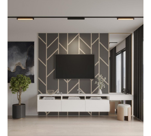 Трековый однофазный трехжильный светильник с переключателем цветовой температуры Novotech Port Iter 359796