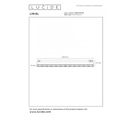 Трековый светильник Lucide Linial Xenia 55909/10/05