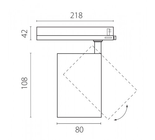 Трековый трехфазный светильник Quattro LED с управлением TRIAC Lightstar Alta Base A5336TRIAC
