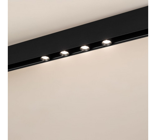 Трековый магнитный светильник Arlight MAG-ORIENT-KRATER-L195-12W Warm3000 (Черный, 25 deg, 48V) (IP20 Металл) 035582(1)
