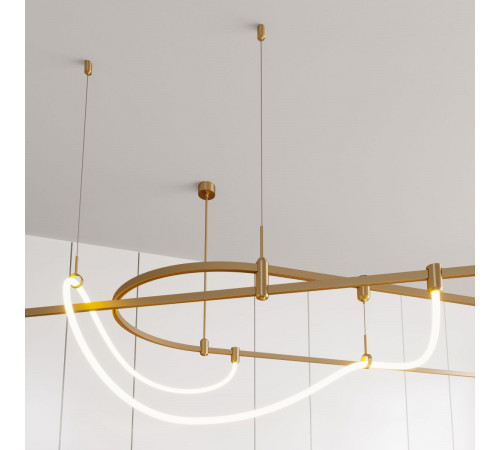 Трековый светильник Arlight ART-APRIORI-TUBE-ELASTIC-R38-L1000-12W Warm3000 (Золото, 360 deg, 48V) (IP20 Металл) 049281(1)