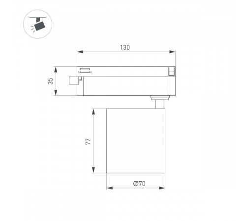 Трековый однофазный светильник Arlight LGD-DYKE-2TR-R75-16W Warm3000 (BK, 20 deg, 230V) 052142 Трековый однофазный светильник Arlight LGD-DYKE-2TR-R75-16W Warm3000 (BK, 20 deg, 230V) 052142