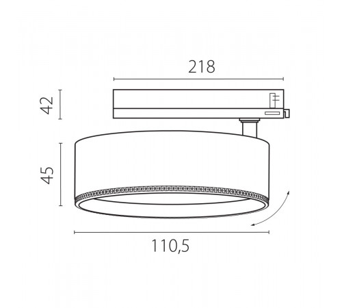 Трековый трехфазный светильник Quattro LED с управлением TRIAC Lightstar Alta Pro A5646TRIAC