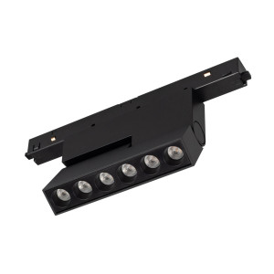 Трековый магнитный светильник Arlight MAG-ORIENT-DOTS-FOLD-S195-6W Warm3000 (Черный, 30 deg, 48V) (IP20 Металл) 042013(1)