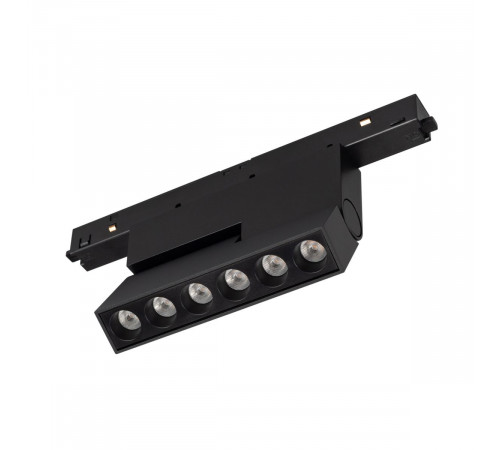 Трековый магнитный светильник Arlight MAG-ORIENT-DOTS-FOLD-S195-6W Warm3000 (Черный, 30 deg, 48V) (IP20 Металл) 042013(1)