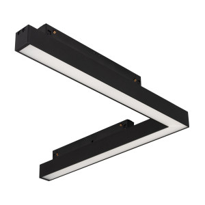 Трековый магнитный светильник Arlight MAG-ORIENT-FLAT-ANGLE-L295-18W Warm3000 (BK, 100 deg, 48V) (IP20 Металл) 060731
