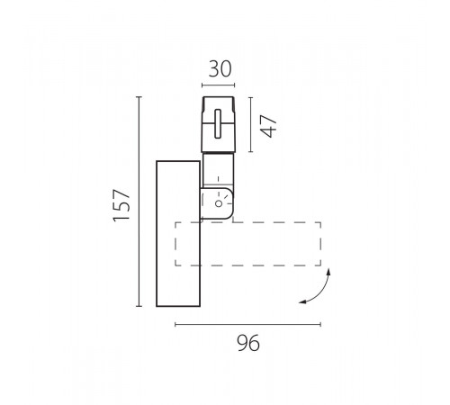 Трековый однофазный светильник Lightstar Due Hermes 210547