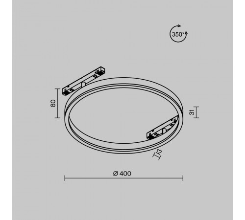 Трековый магнитный светильник Maytoni Rim TR227-2-24W3K-B Трековый магнитный светильник Maytoni Rim TR227-2-24W3K-B