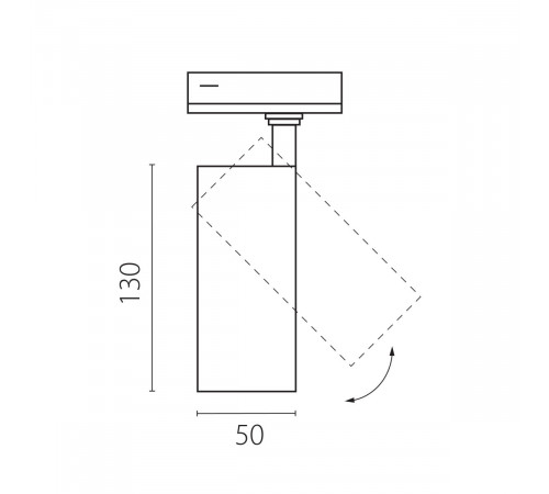 Трековый светильник для однофазного/трехфазного шинопровода Barra 20-55G с тонким адаптером Lightstar Canno Pro C4126SS