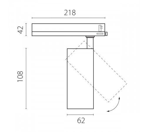 Трековый трехфазный светильник Quattro LED с управлением TRIAC Lightstar Alta Base A5146TRIAC