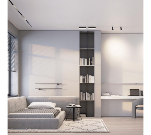 Трековый магнитный светильник Arlight MAG-ORIENT-DOTS-L465-16W Day4000-MIX (BK, 24 deg, 48V, TUYA Zigbee) (IP20 Металл) 053813