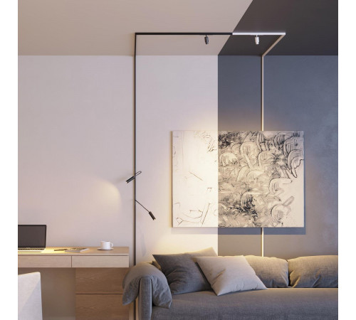 Трековый магнитный светильник Arlight MAG-MICROCOSM-SPOT-FLEX-R26-5W Warm3000 (WH, 24 deg, 24V) (IP20 Металл) 051838