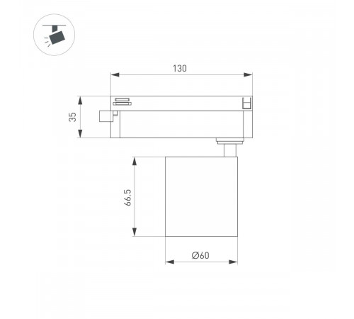 Трековый однофазный светильник Arlight LGD-DYKE-2TR-R60-8W Warm3000 (BK, 20 deg, 230V) 052140 Трековый однофазный светильник Arlight LGD-DYKE-2TR-R60-8W Warm3000 (BK, 20 deg, 230V) 052140