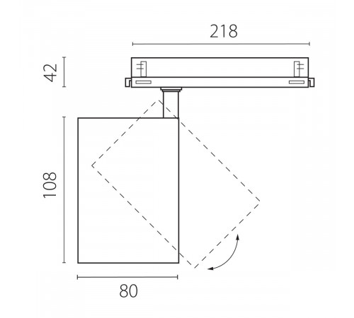 Трековый трехфазный светильник Quattro LED с управлением DALI Lightstar Alta Base A5346DALI