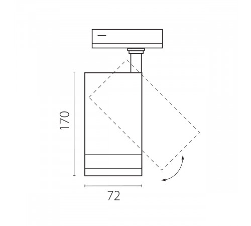 Трековый светильник для однофазного/трехфазного шинопровода Barra 20-55G с тонким адаптером Lightstar Canno Pro C4206SS