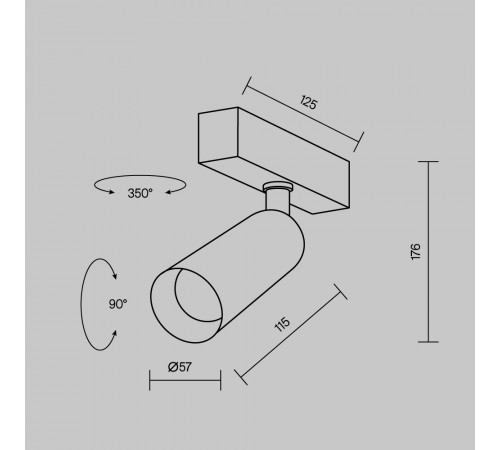 Трековый магнитный светильник Maytoni Technical Focus Led Radity TR103-4-12WTW-M-W