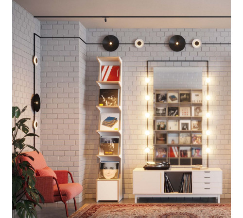 Трековый магнитный светильник Arlight MAG-MICROCOSM-SFERO-R80-7W Warm3000 (BK, 230 deg, 24V) (IP20 Металл) 051784