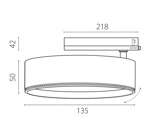 Трековый трехфазный светильник Quattro LED с управлением TRIAC Lightstar Alta Pro A5737TRIAC