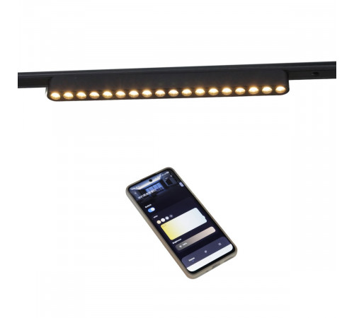 Трековый магнитный светильник (CCT+SMART) Reluce 13002-9.3-001UR magnetic LED16W BK CCT+SMART