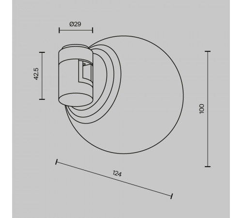Трековый магнитный светильник Maytoni Technical Luna TR229-1-5W3K-BS