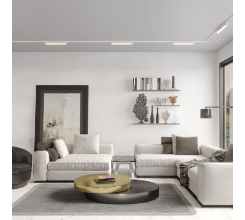 Трековый однофазный двухжильный светильник с переключателем цветовой температуры Novotech Port Iter 359794