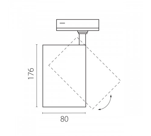 Трековый светильник для однофазного/трехфазного шинопровода Barra 20-55G с тонким адаптером Lightstar Canno Pro C4306SS