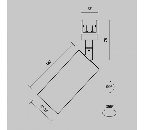 Уличный трековый светильник Maytoni Focus Led Elasity O-TR01-1-S-16WW3K