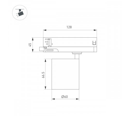 Трековый трехфазный светильник Arlight LGD-DYKE-4TR-R60-8W Warm3000 (WH, 20 deg, 230V) 052144 Трековый трехфазный светильник Arlight LGD-DYKE-4TR-R60-8W Warm3000 (WH, 20 deg, 230V) 052144