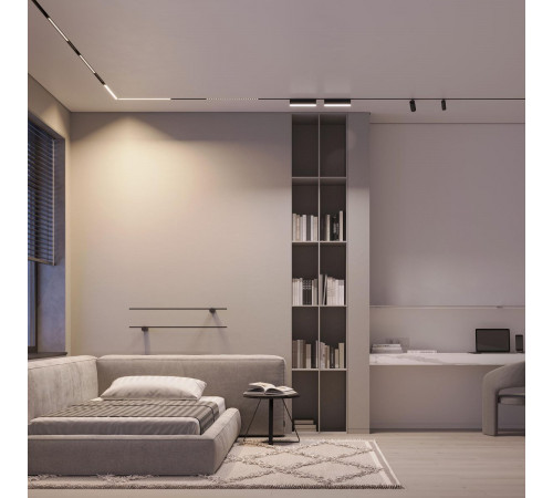 Трековый магнитный светильник Arlight MAG-ORIENT-DOTS-L465-16W Day4000-MIX (BK, 24 deg, 48V, TUYA Zigbee) (IP20 Металл) 053813