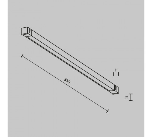 Трековый магнитный светильник Maytoni Technical Basis Exility X TR240-2-6W3K-B
