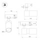 Трековый трехфазный светильник Arlight LGD-ARTEMIS-TRACK-4TR-R55-12W Warm3000 (WH, 8-80 deg, 230V, DALI) 057689