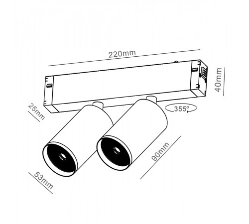 Трековый светильник IMEX Smart Line IL.0050.5011-GU10-WH